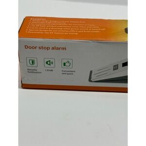 Portable Door Stop Alarm 120dB High Sensitivity Wireless Security Wedge White